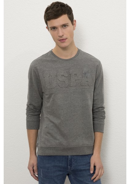 Erkek Antrasit Melanj Sweatshirt Basic 50225481-VR081