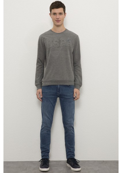 Erkek Antrasit Melanj Sweatshirt Basic 50225481-VR081