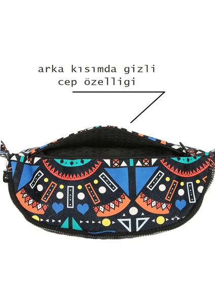 Çapraz Omuz Askılı ve Bel Çantası Mavi