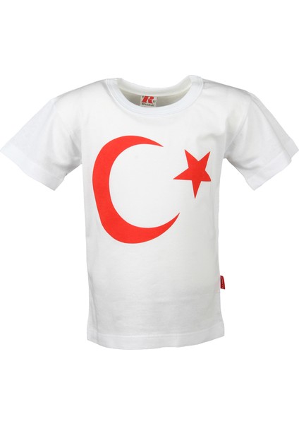 Türk Bayrak Ay Yıldız Baskılı Tişört