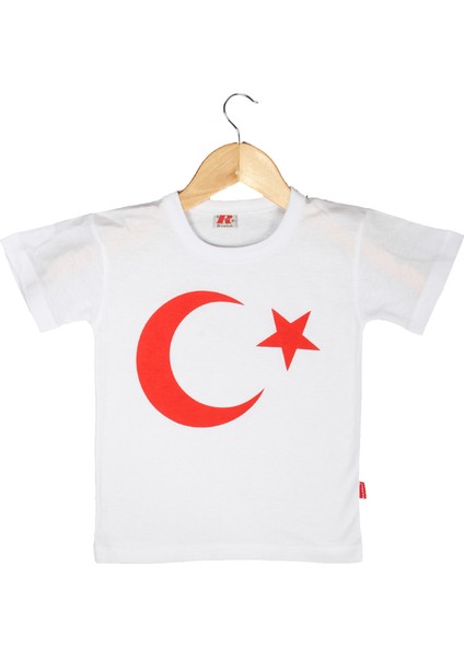 Türk Bayrak Ay Yıldız Baskılı Tişört