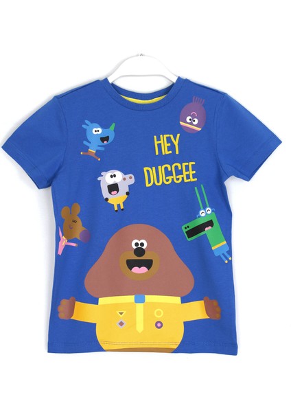 Hey Duggee Baskılı Erkek Çocuk Tshirt 1 - 5 Yaş Mavi