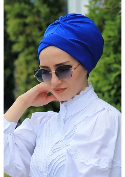 Çapraz Bone Saks Mavisi