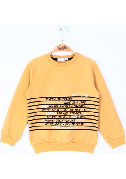 Erkek Çocuk Yazı Baskılı Sweatshirt
