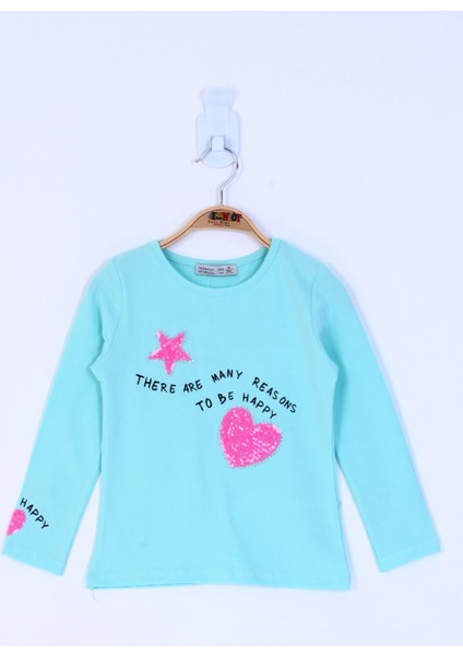 Kız Çocuk Pul Işlemeli Sweatshirt