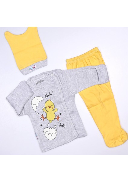 Babycan Civciv Kendinden Eldivenli Bebek Pijama Takımı