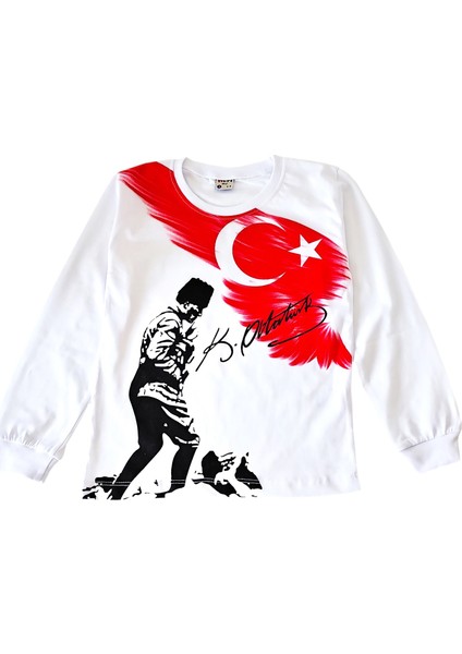 Uzun Kollu Atatürk Kocatepe Baskılı Tişört