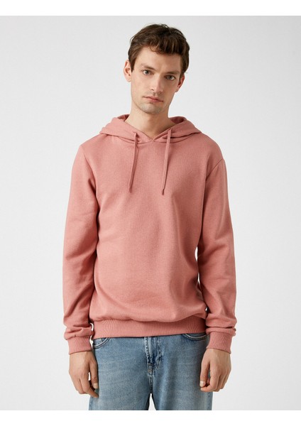 Erkek Basic Kapüsonlu Uzun Kollu Sweatshirt modelleri