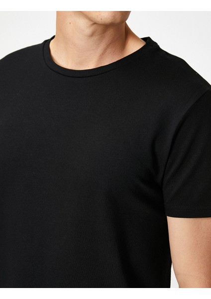 Erkek Bisiklet Yaka Kısa Kollu Basic T-Shirt indirimleri