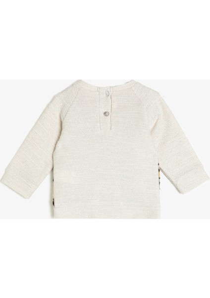 Kids Kız Çocuk Leopar Desenli Sweatshirt