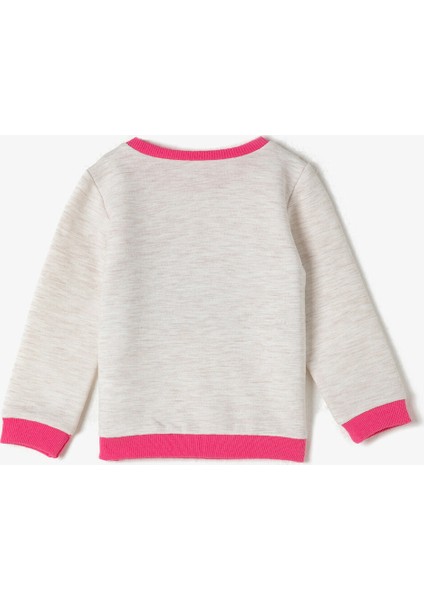 Kız Çocuk Bisiklet Yaka Baskılı Sweatshirt fiyatları