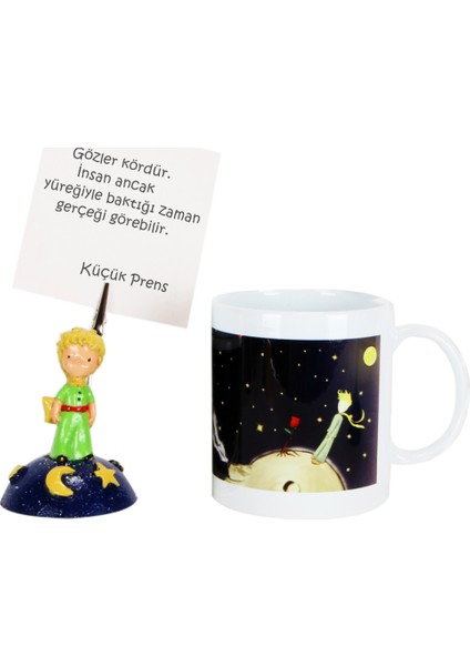 Küçük Prens Biblo Notluk Küçük Prens Tasarımlı Kupa Hediye Seti