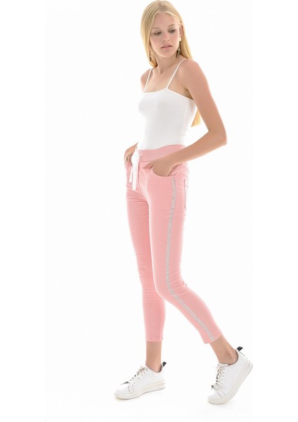 Beli Bağcıklı Pantolon | PNT32062 Pudra