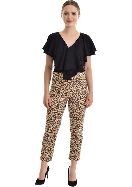 Leopar Desen Pantolon | PNT31817 Leopar Desenli modelleri