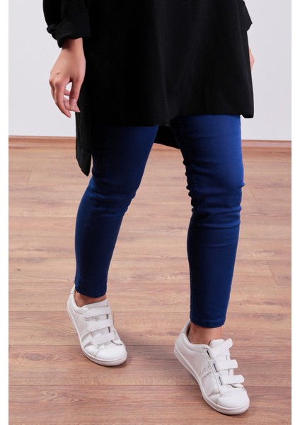 Ultra Likra Dar Kalıp Gabardin Pantolon - Mavi