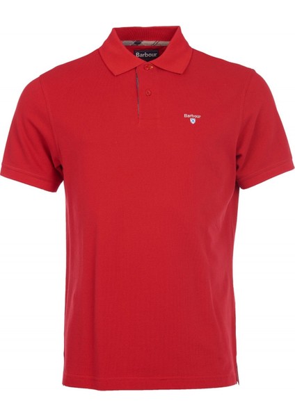 Tartan Pique Polo Shirt RE51 Red