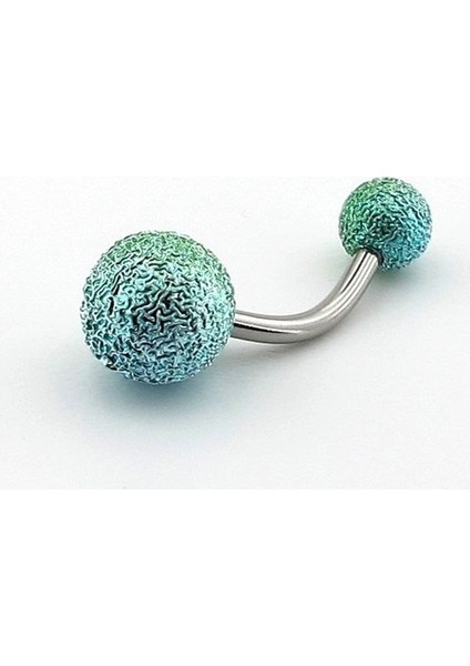 Renkli Muz Göbek Top Uçlu Çelik Piercing 8 mm P455H fiyatları