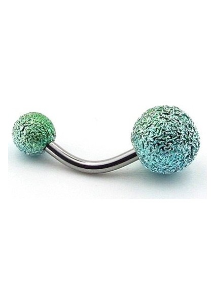 Renkli Muz Göbek Top Uçlu Çelik Piercing 8 mm P455H modelleri