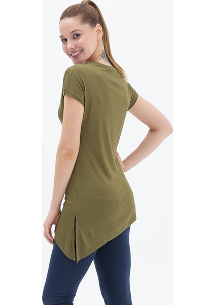 Kadın T-Shirt Yuvarlak Yaka 6722 - Yeşil fiyatları