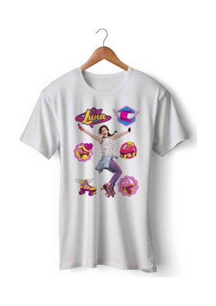 Soy Luna Genç Kız Paten Logolu Baskılı Tişört Tshirt