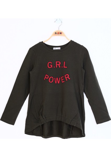 Kız Çocuk Grl Power Baskılı Tişört