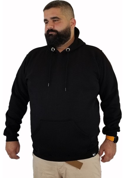 Büyük Beden Erkek Sweatshirt Kapüşonlu