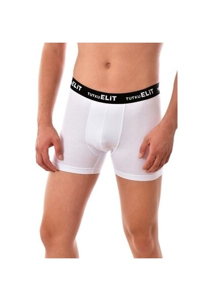 Elit Erkek Beyaz 3' Lü Boxer