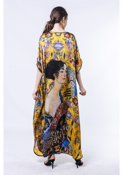 Gustav Klimt Lady With Fan Ipek Elbise