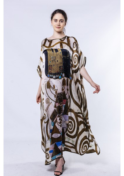 Gustav Klimt Expectation %100 Ipek Elbise