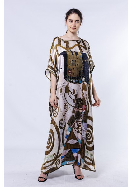 Gustav Klimt Expectation %100 Ipek Elbise