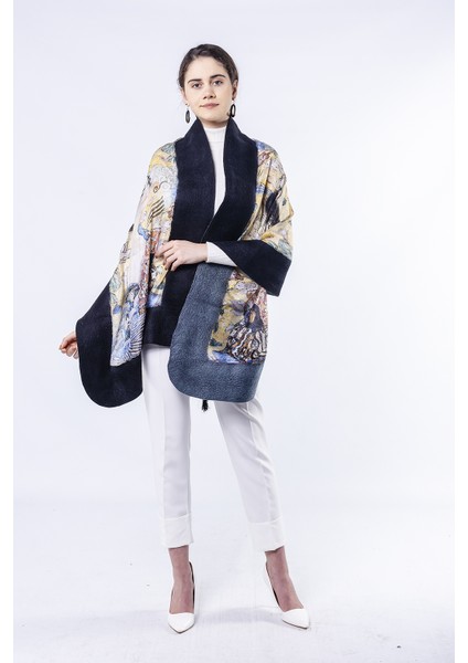 Gustav Klimt Lady With Fan Ipek Keçe Şal fiyatları