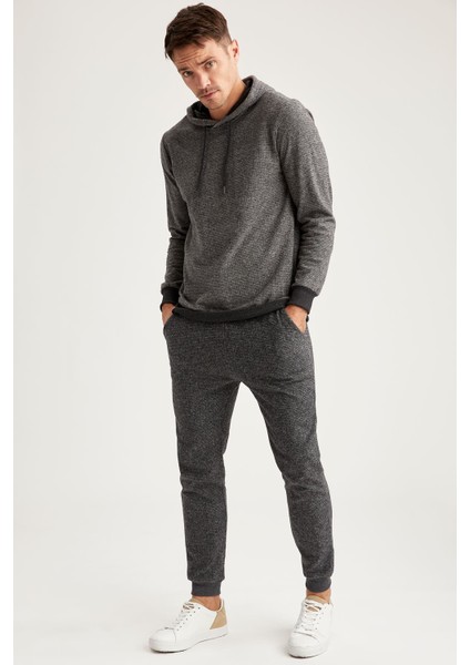 Desenli Regular Fit Kapüşonlu Sweatshirt S9053AZ20WN