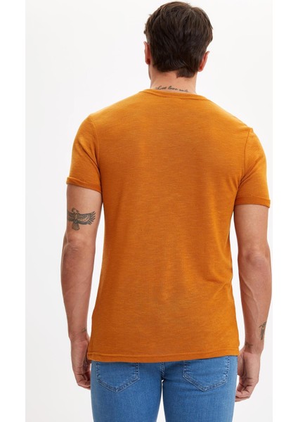 Regular Fit Bisiklet Yaka Basic Kısa Kollu Tişört N6061AZ20SM fırsatları