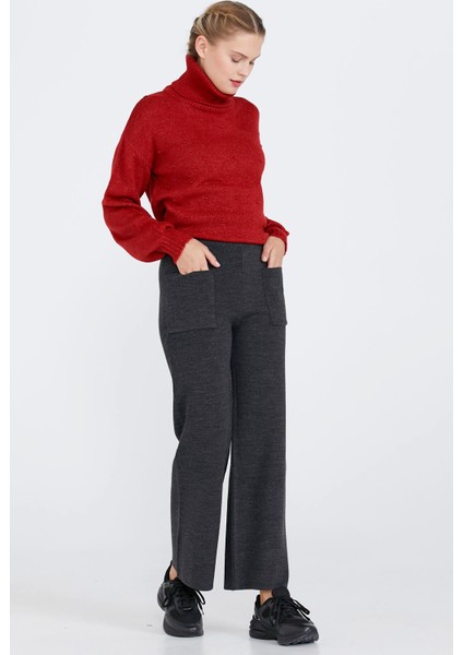 Triko Kadın Cepli Pantolon - Antrasit fiyatları