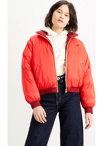 Lydia Reversible Puffer Poppy Kırmızı Kadın Puffer Ceket