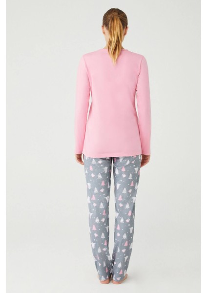 Kadın Pembe Pijama Takımı