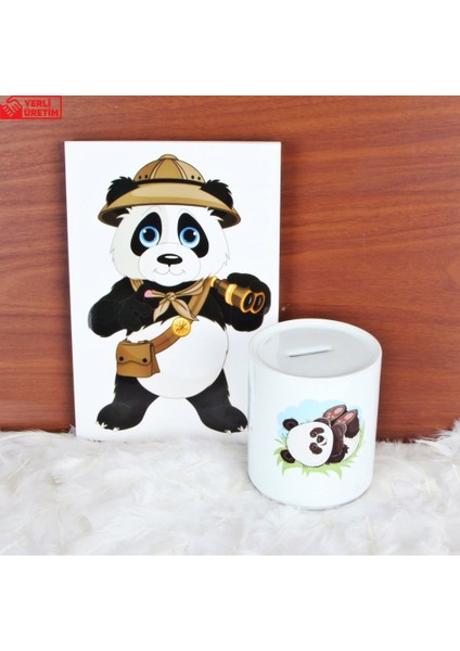 Macera Dolu Aşık Panda Günlük Hatıra Defteri Panda Kumbara Hediye Seti