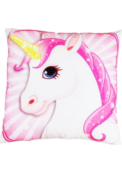Unicorn Işıklı Biblo Masa Gece Lambası Unicorn Puf Yastık Kalemlik Unicorn Kupa Hediye Seti