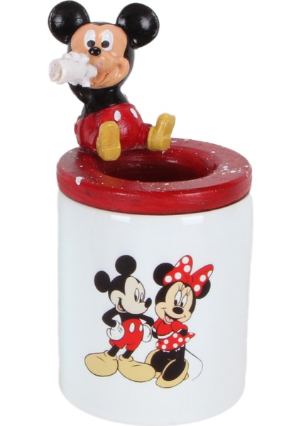 Mickey Mouse Işıklı Biblo Masa Gece Lambası Mickey Mouse Minnie Mouse Kalemlik Hediye Seti