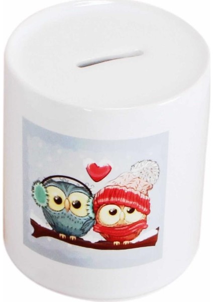 Aşık Baykuşlar Tasarımlı Kumbara Baykuş Biblolu Kalemlik Hediye Seti modelleri