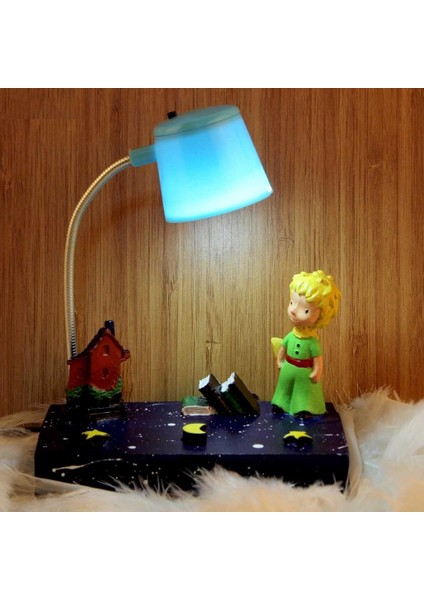 Küçük Prens Puf Yastık Tasarım Kalemlik Küçük Prens Notluk Biblo Masa Lambası Hediye Seti modelleri