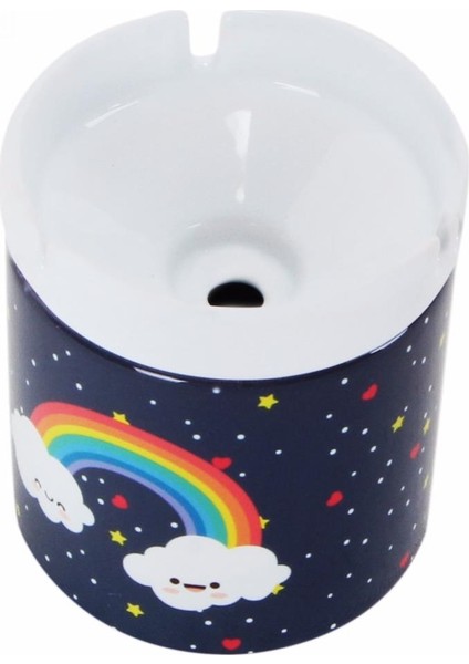 Gülümseyen Gökkuşağı Unicorn Küllük Unicorn Kupa Hediye Seti