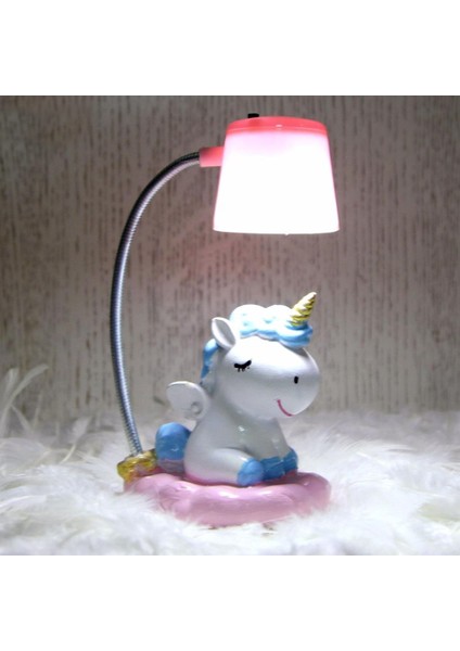 Unicorn Tasarımlı Ahşap Doğal Kutulu Kupa Unicorn Işıklı Biblo Hatıra Defteri Hediye Seti