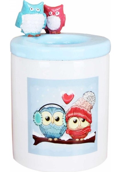 Aşık Baykuşlar Günlük Hatıra Defteri Baykuş Işıklı Biblo Tasarım Kalemlik Hediye Seti modelleri