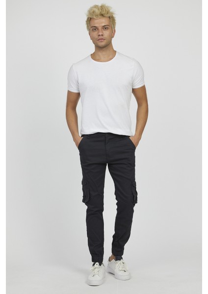 Füme Renk Likralı Slim Fit Körüklü Cep Kargo Pantolon indirimleri