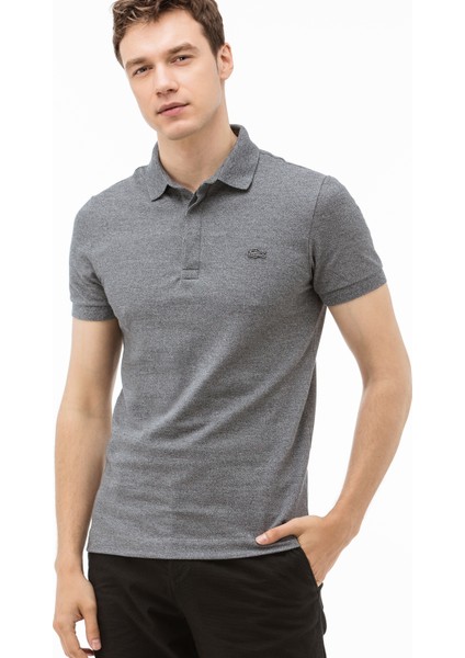 Erkek Regular Fit Gri Paris Kısa Kollu Polo