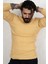 Camel Yarım Balıkçı Yaka Çizgili Örme Kazak 2100015 2