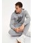 Kapüşonlu Slim Fit Kuru Kafa Baskılı Sweatshirt S7007AZ20AU 2