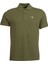 Tartan Pique Polo Shirt OL39 Burnt Olive 2