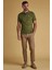 Tartan Pique Polo Shirt OL39 Burnt Olive 3